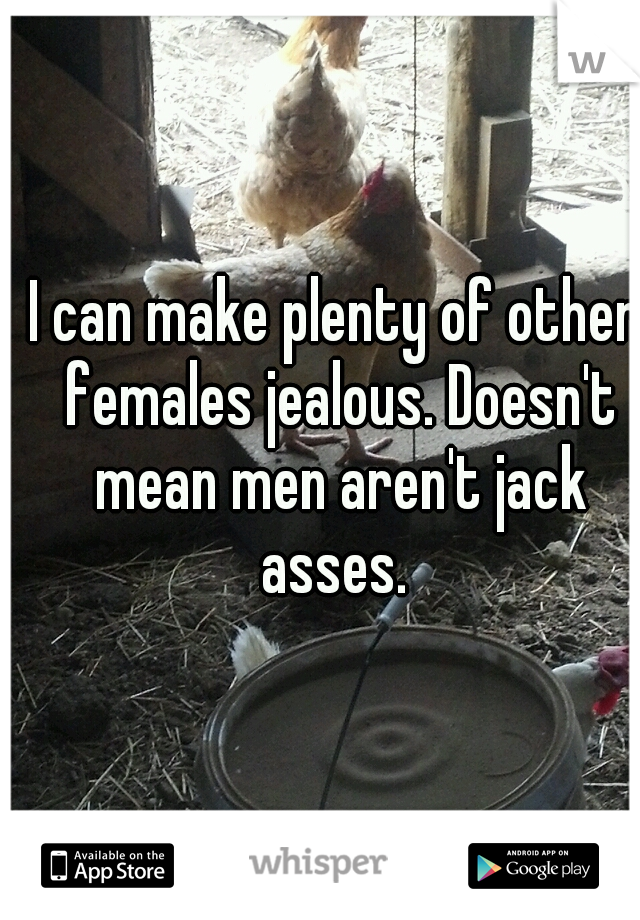I can make plenty of other females jealous. Doesn't mean men aren't jack asses. 
