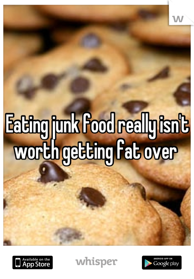 Eating junk food really isn't worth getting fat over 