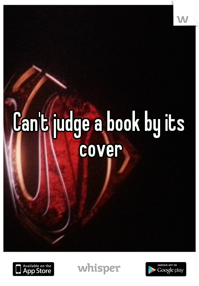 Can't judge a book by its cover