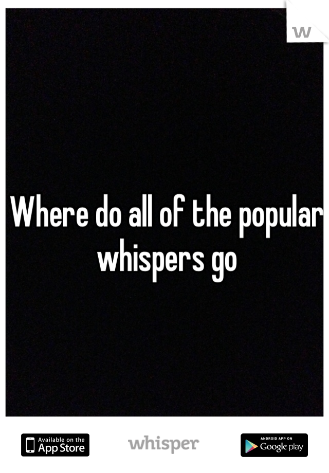 Where do all of the popular whispers go