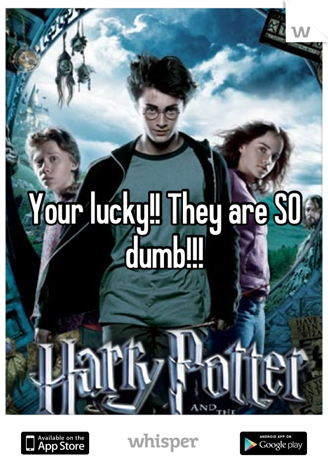 Your lucky!! They are SO dumb!!!