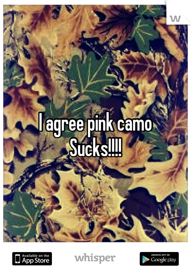 I agree pink camo 
Sucks!!!!