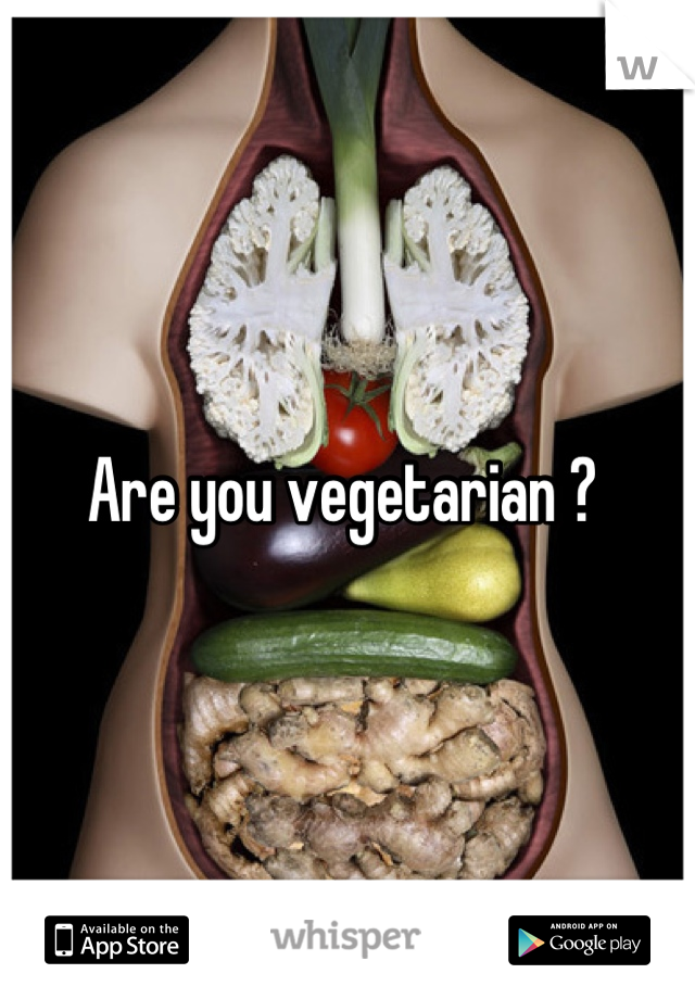 Are you vegetarian ? 