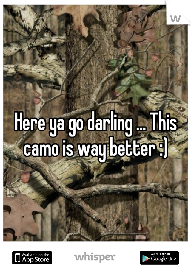 Here ya go darling ... This camo is way better :)