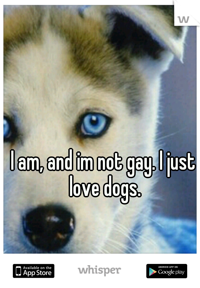 I am, and im not gay. I just love dogs.