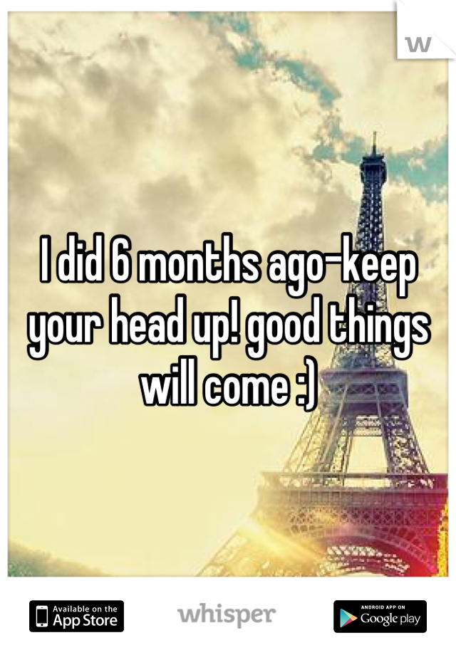 I did 6 months ago-keep your head up! good things will come :)