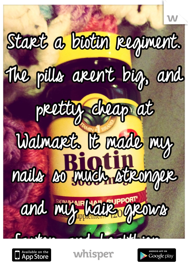 Start a biotin regiment. The pills aren't big, and pretty cheap at Walmart. It made my nails so much stronger and my hair grows faster and healthier. 