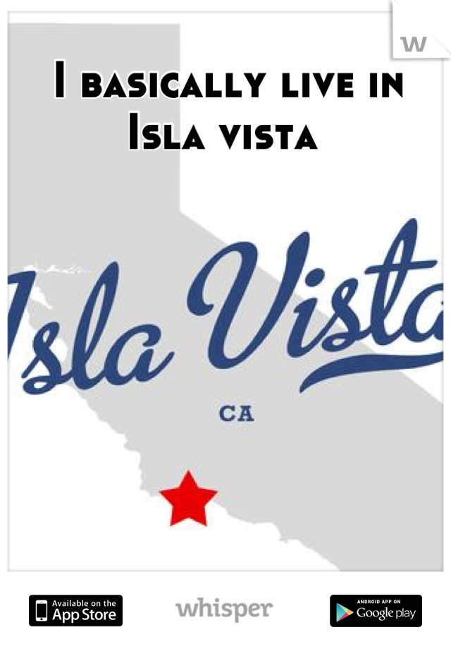 I basically live in Isla vista 