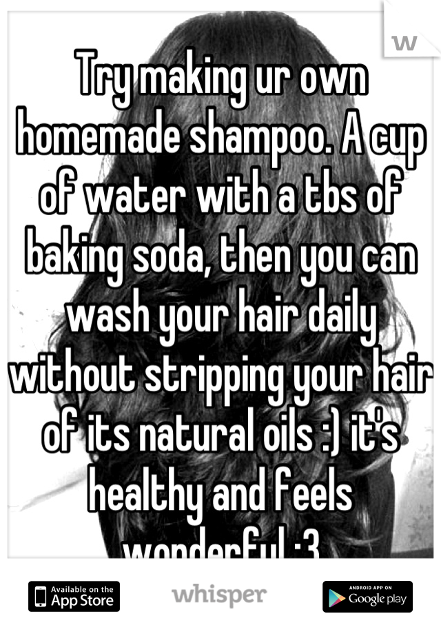 Try making ur own homemade shampoo. A cup of water with a tbs of baking soda, then you can wash your hair daily without stripping your hair of its natural oils :) it's healthy and feels wonderful :3