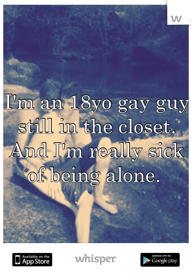 I'm an 18yo gay guy still in the closet. And I'm really sick of being alone. 