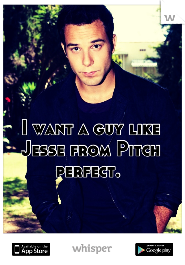 I want a guy like Jesse from Pitch perfect. 