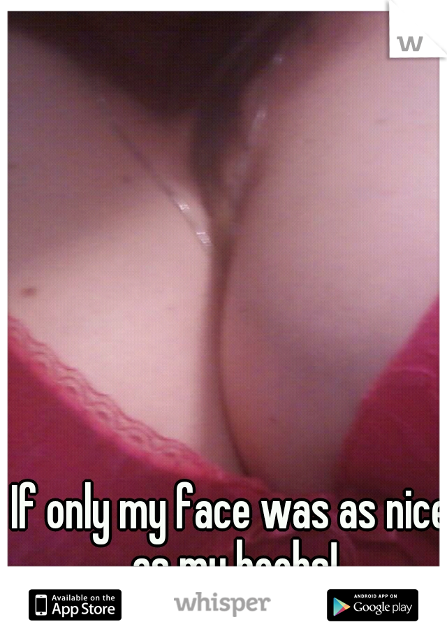 If only my face was as nice as my boobs!
