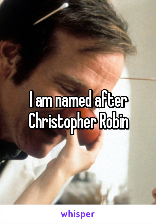 I am named after Christopher Robin