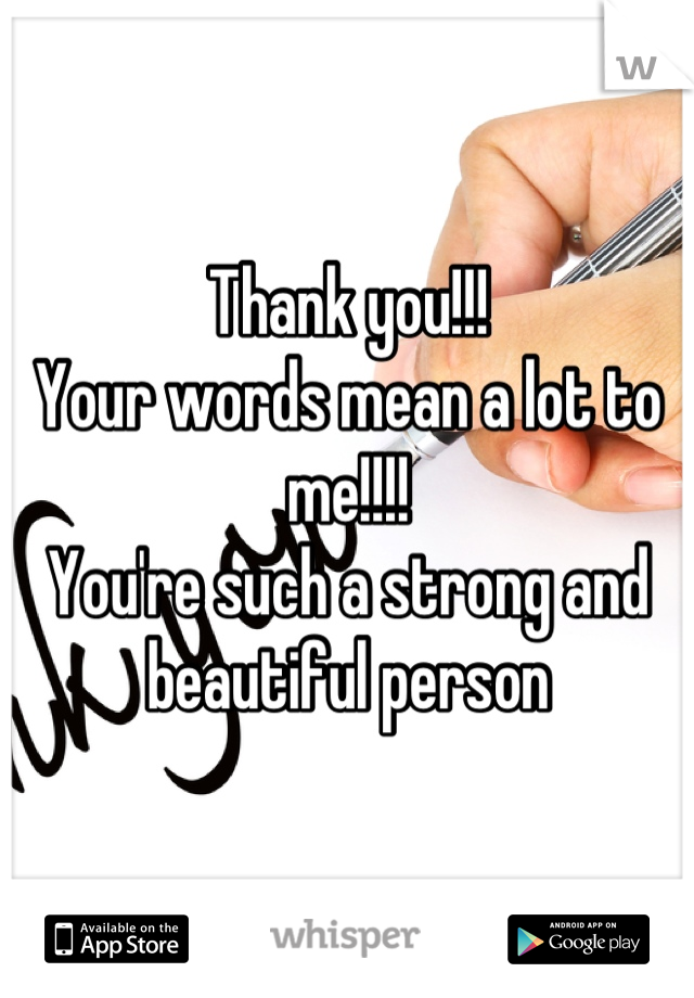 Thank you!!!
Your words mean a lot to me!!!!
You're such a strong and beautiful person