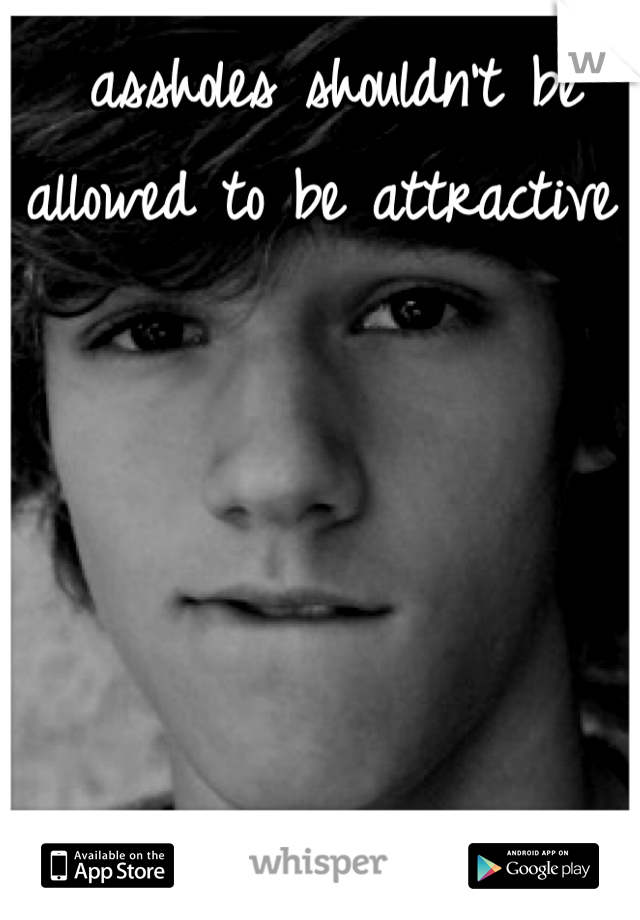 assholes shouldn't be allowed to be attractive 