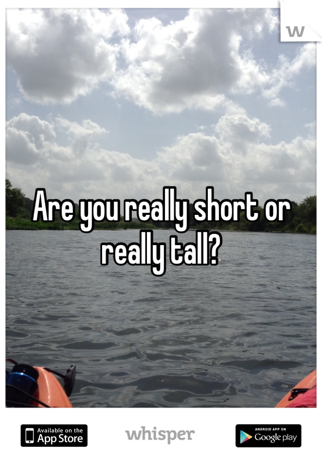 Are you really short or really tall?