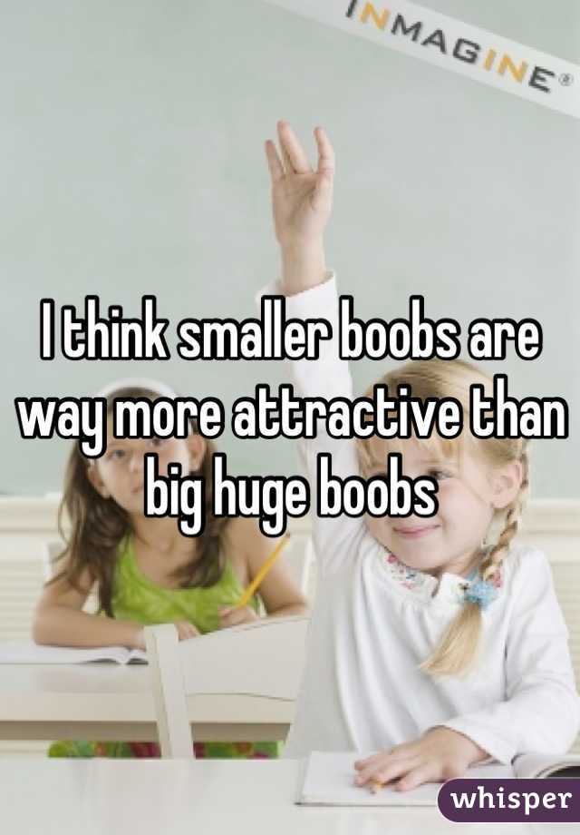 I think smaller boobs are way more attractive than big huge boobs