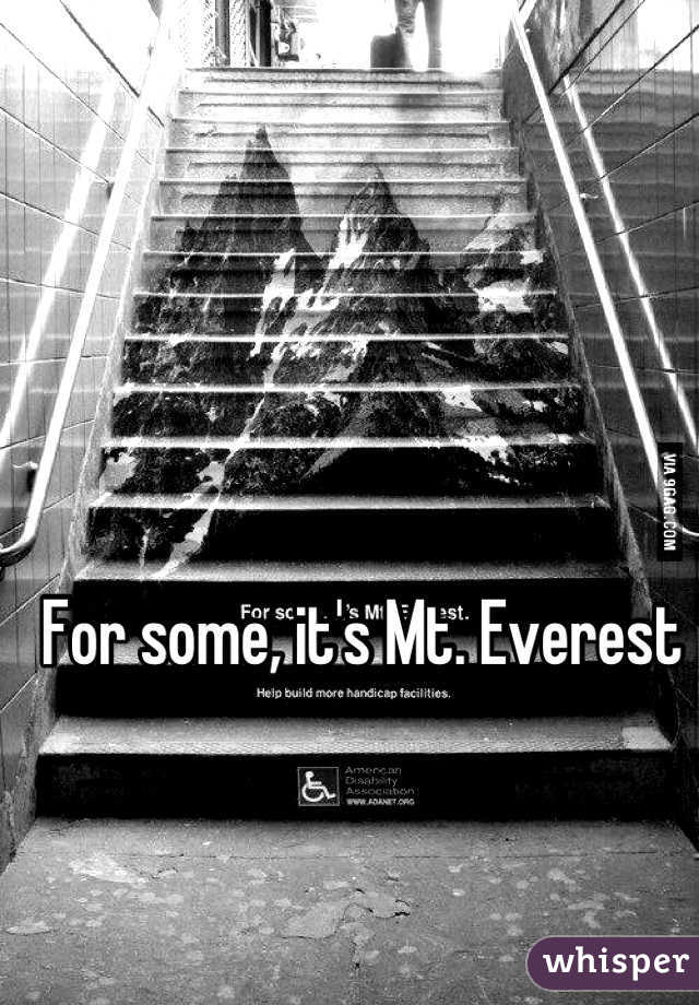 For some, it's Mt. Everest