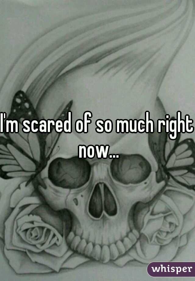 I'm scared of so much right now...