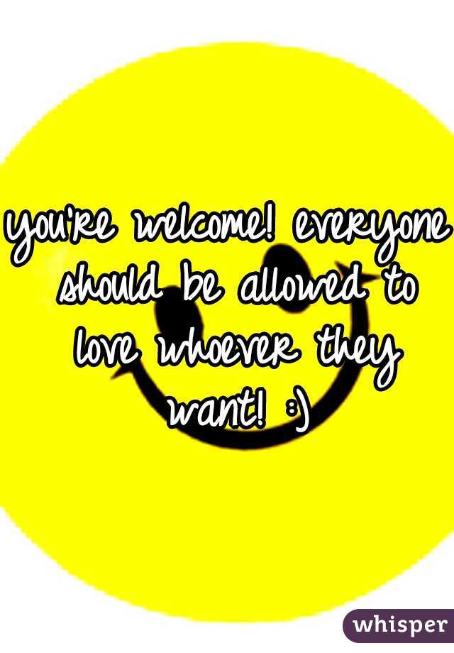 you're welcome! everyone should be allowed to love whoever they want! :)