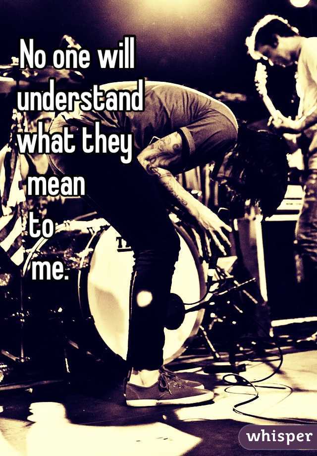             No one will 
             understand 
           what they 
     mean 
to 
   me.