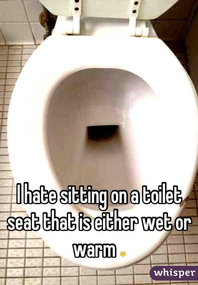 I hate sitting on a toilet seat that is either wet or warm 😕