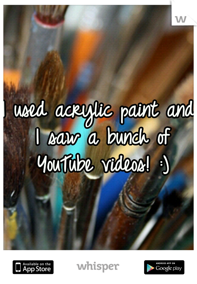 I used acrylic paint and I saw a bunch of YouTube videos! :)