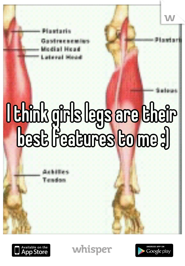 I think girls legs are their best features to me :)