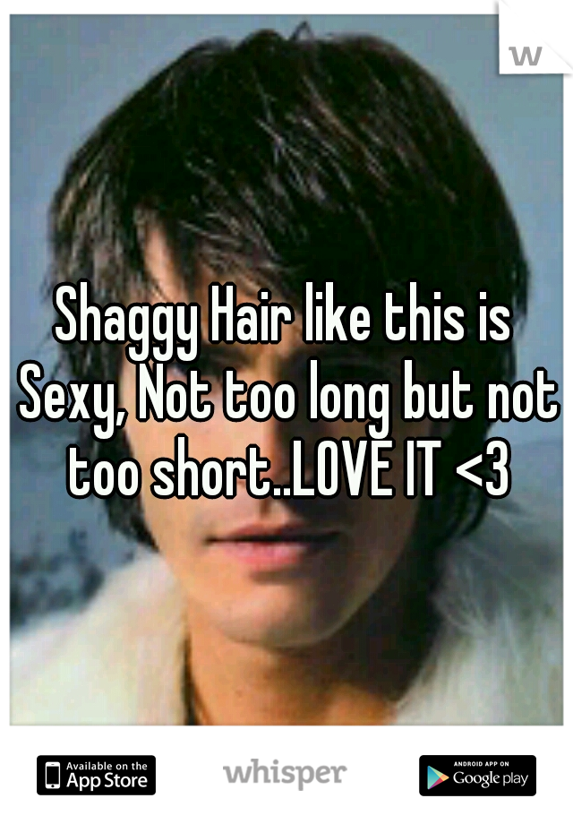 Shaggy Hair like this is Sexy, Not too long but not too short..LOVE IT <3