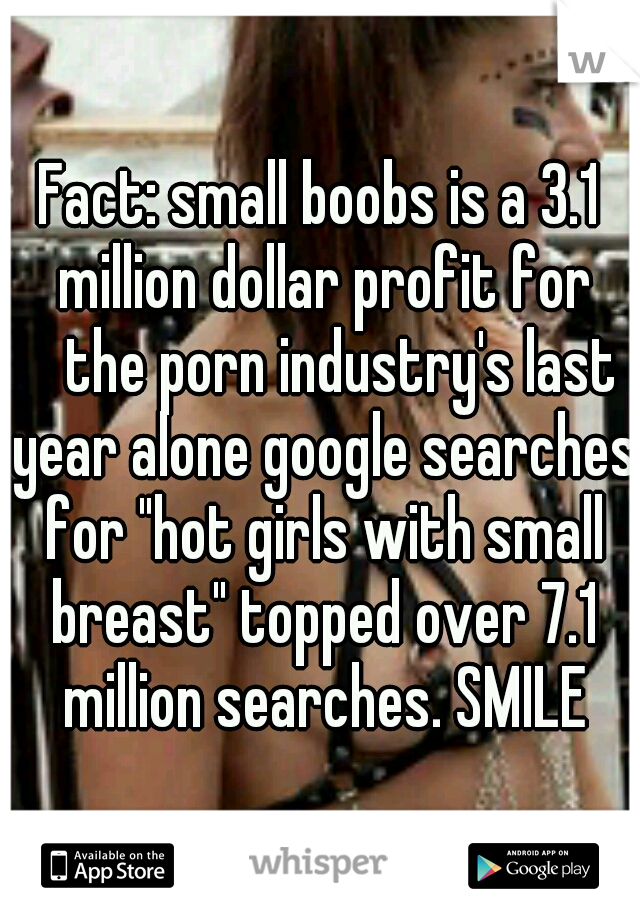 Small Boobs Porn - Fact: small boobs is a 3.1 million dollar profit for ï»¿the porn industry's  last year