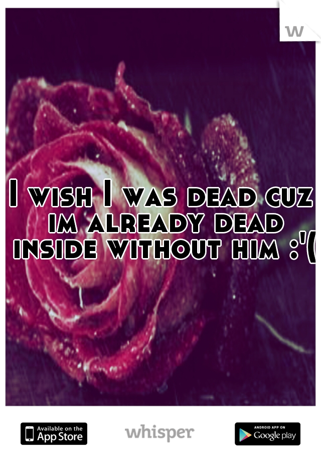 I wish I was dead cuz im already dead inside without him :'(