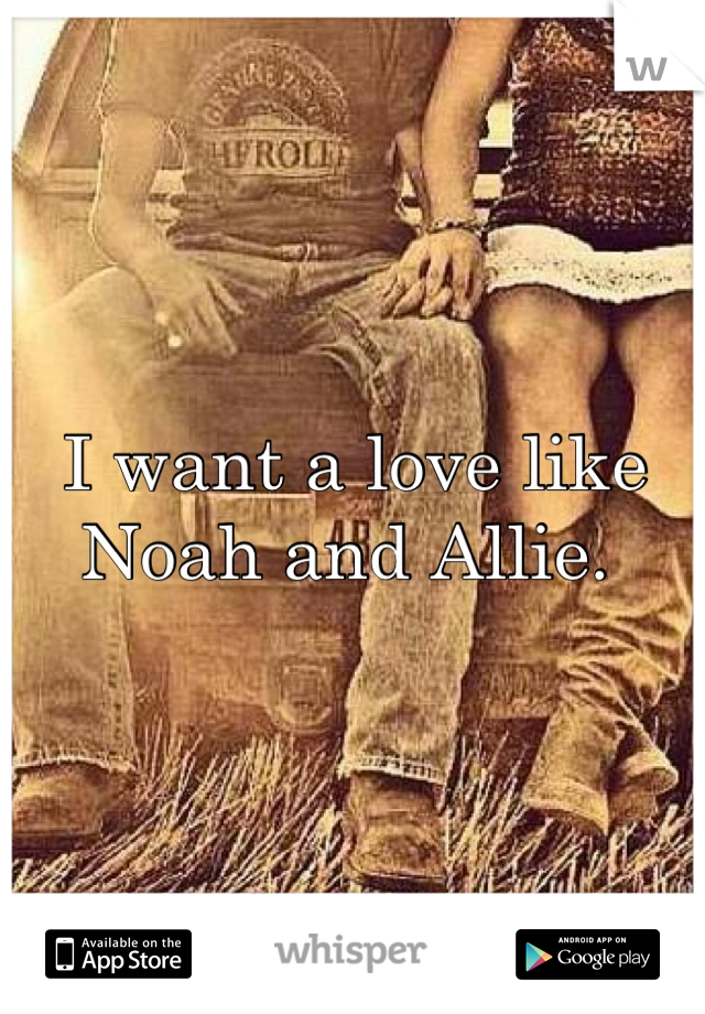 I want a love like Noah and Allie. 