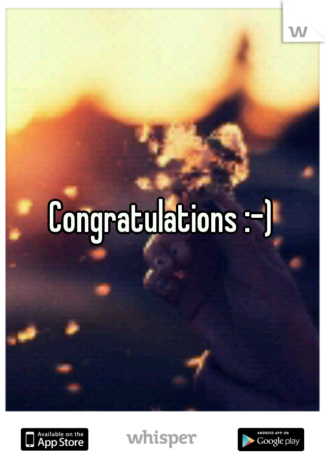 Congratulations :-)