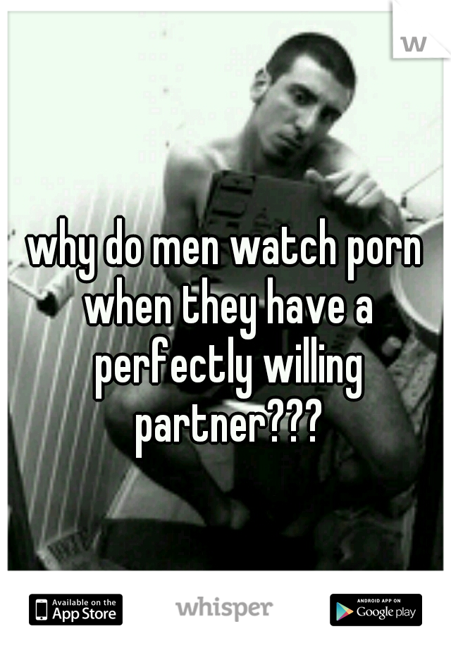 why do men watch porn when they have a perfectly willing partner???