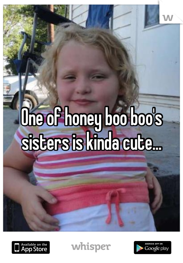 One of honey boo boo's sisters is kinda cute...