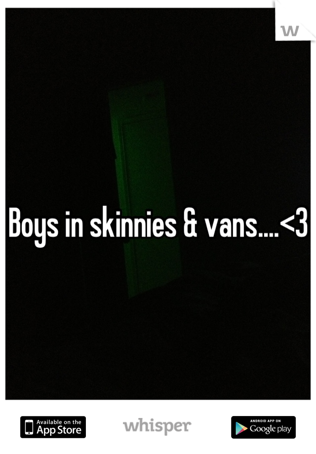 Boys in skinnies & vans....<3