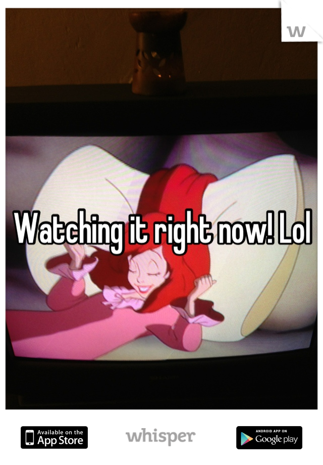 Watching it right now! Lol