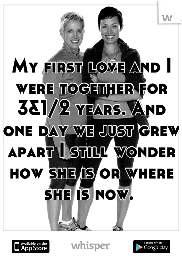 My first love and I were together for 3&1/2 years. And one day we just grew apart I still wonder how she is or where she is now. 