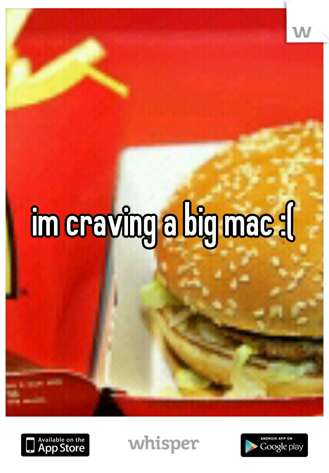 im craving a big mac :(