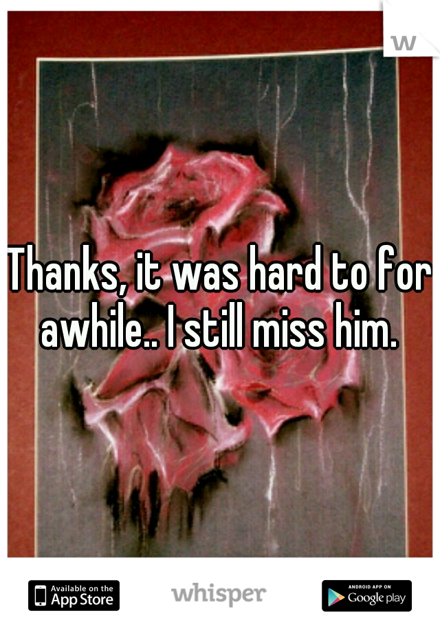 Thanks, it was hard to for awhile.. I still miss him. 