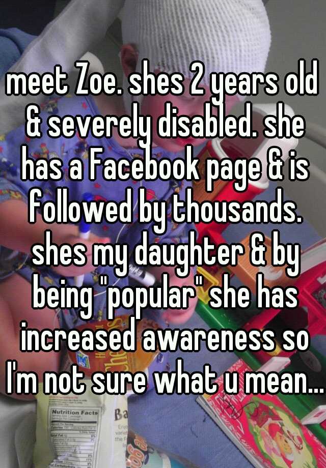 Meet Zoe Shes 2 Years Old And Severely Disabled She Has A Facebook Page