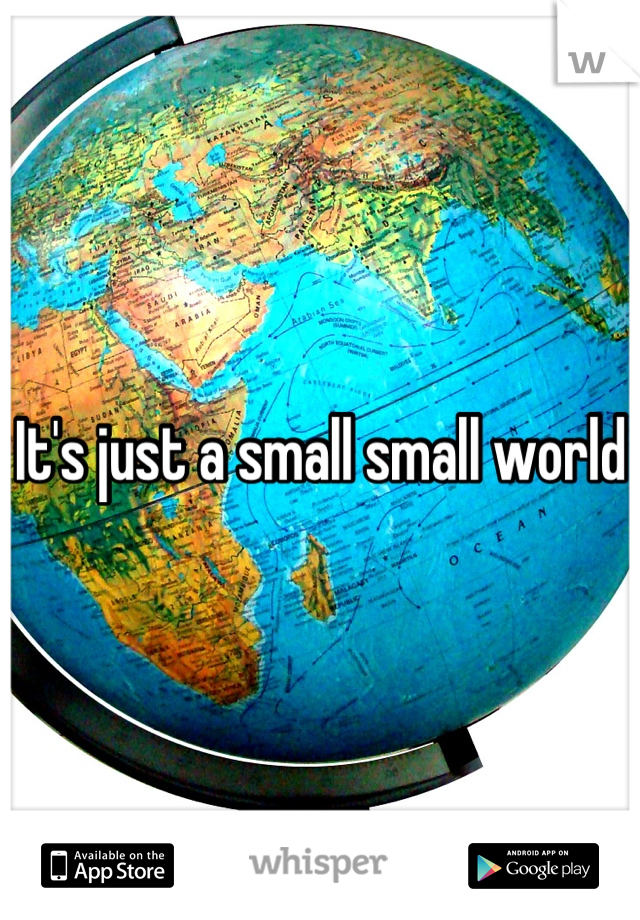 It's just a small small world