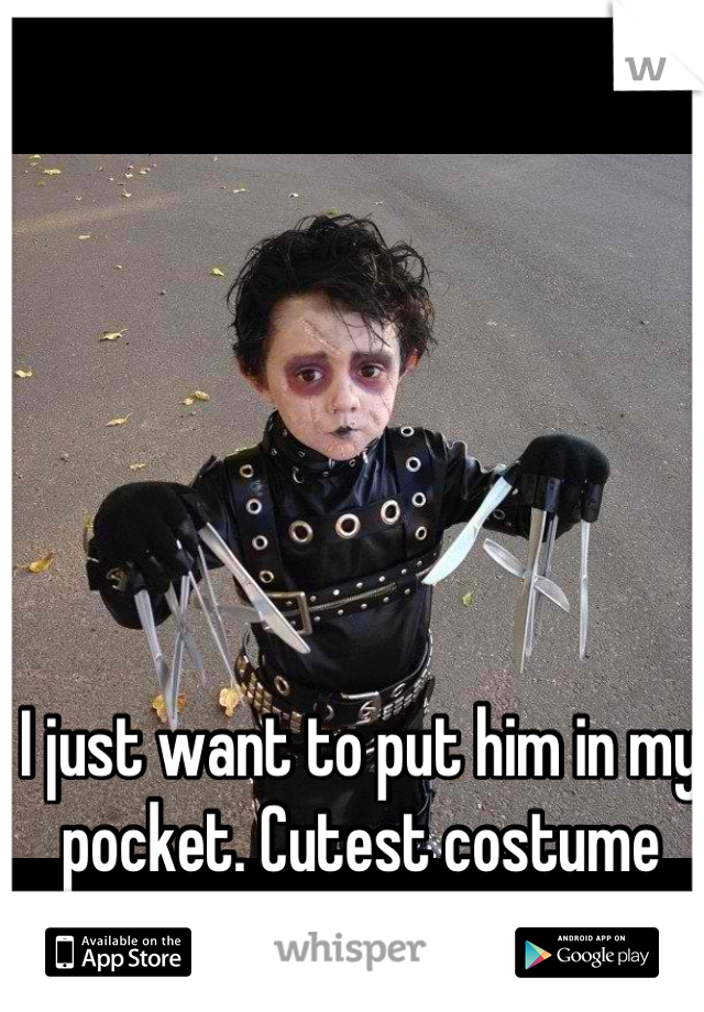 I just want to put him in my pocket. Cutest costume I've ever seen.