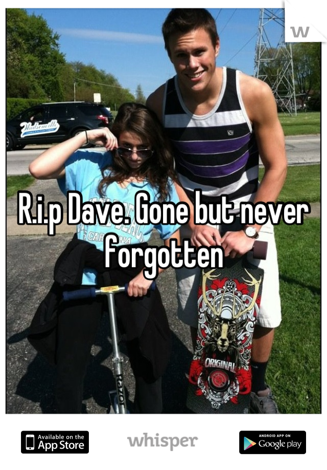 R.i.p Dave. Gone but never forgotten