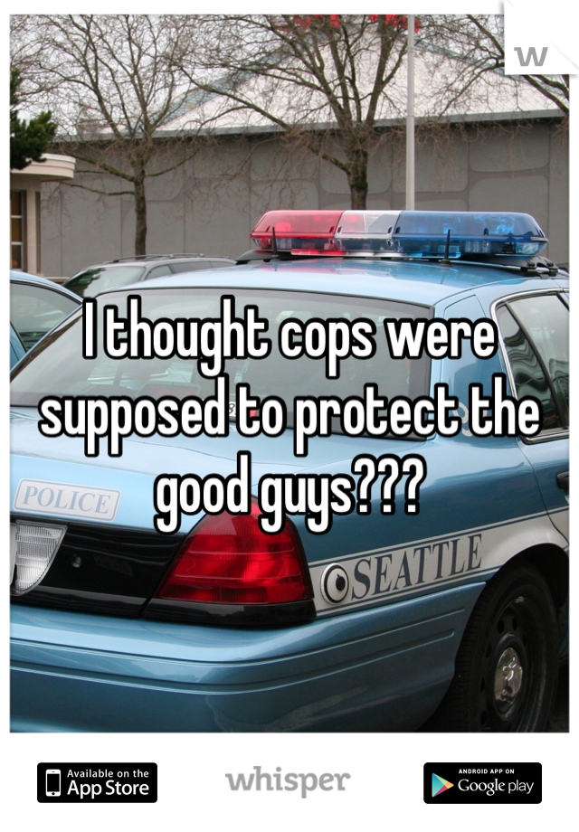 I thought cops were supposed to protect the good guys???