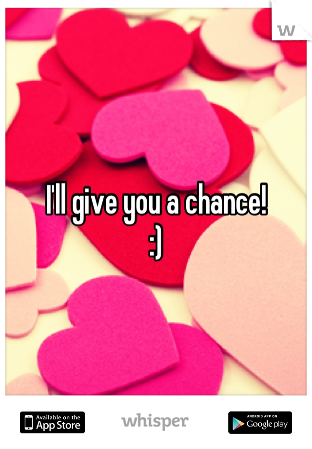 I'll give you a chance! 
:)