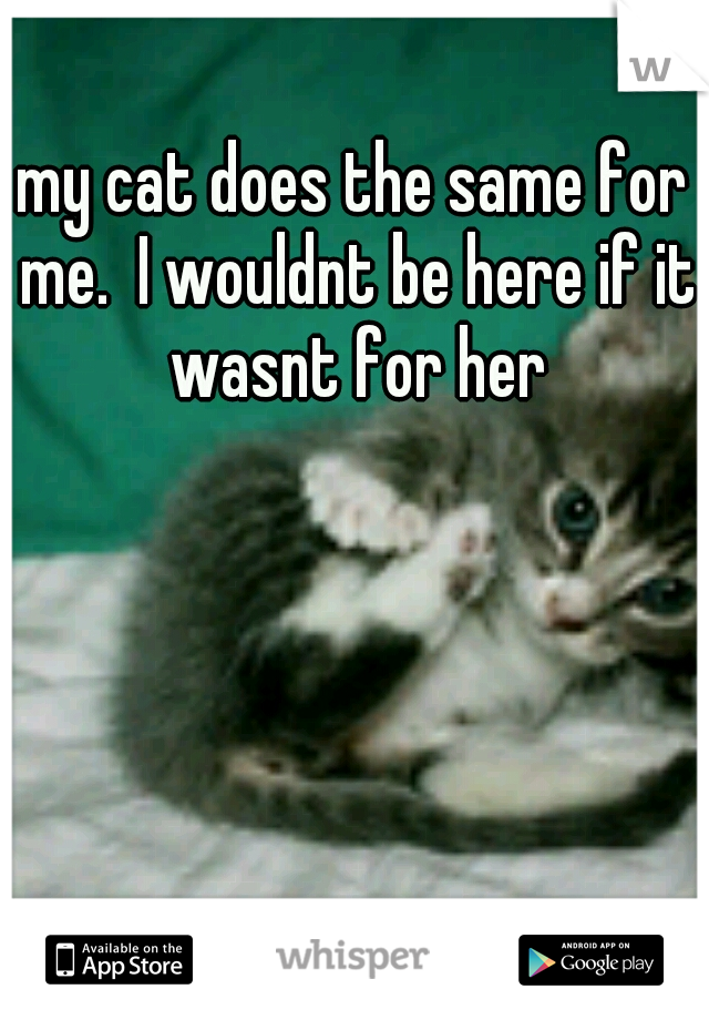 my cat does the same for me.  I wouldnt be here if it wasnt for her