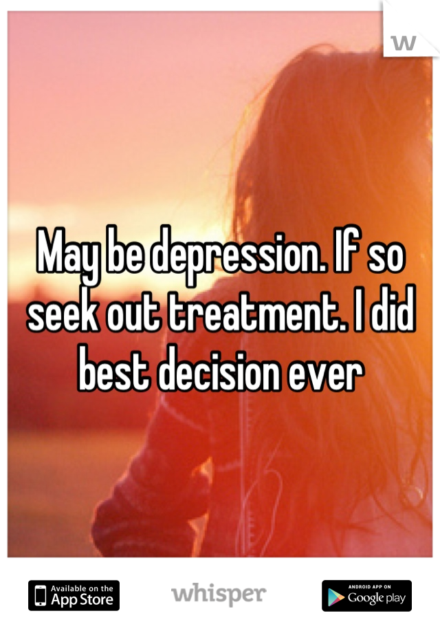 May be depression. If so seek out treatment. I did best decision ever