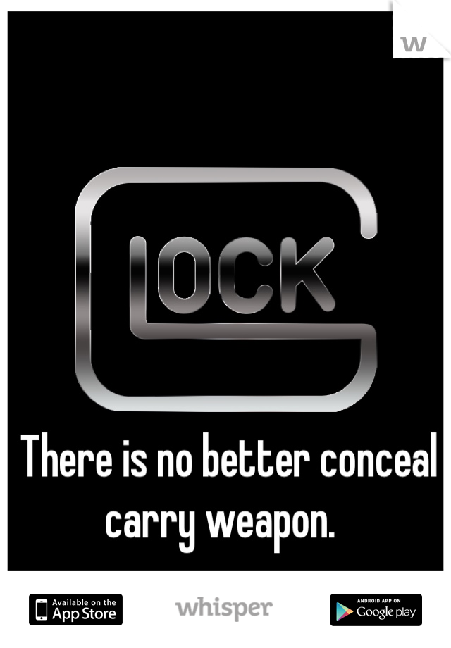 There is no better conceal carry weapon.  