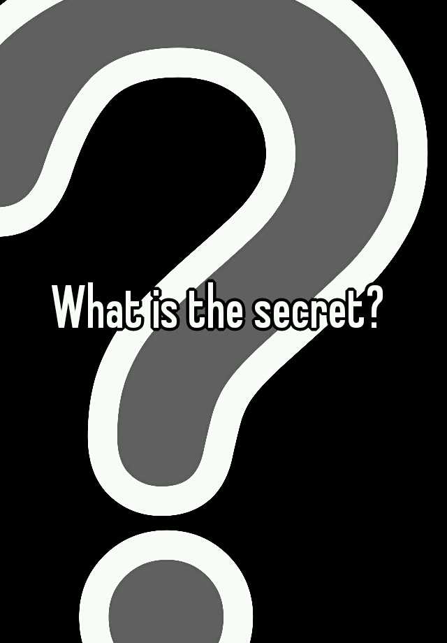 what-is-the-secret